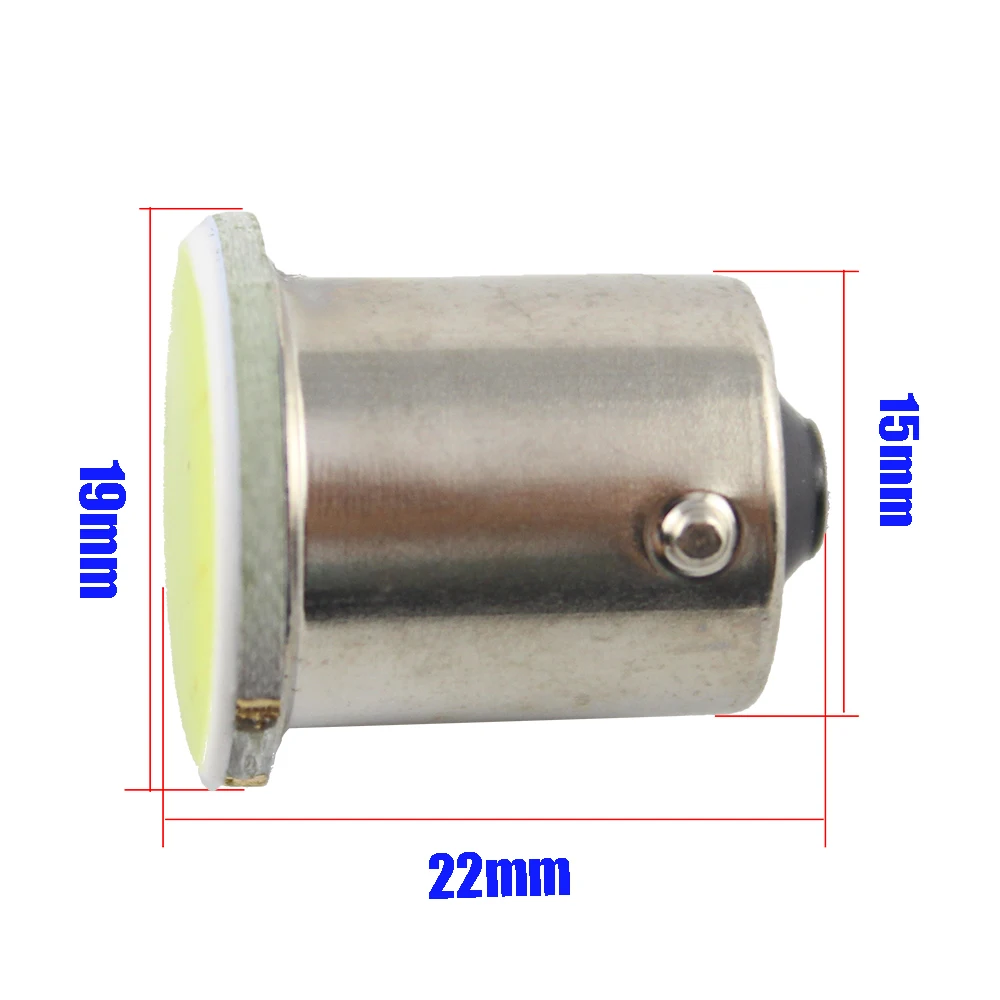 100 шт./лот S25 COB 3 Вт 12 SMD светодиодов 1156 BA15S P21W автомобильные сигнальные