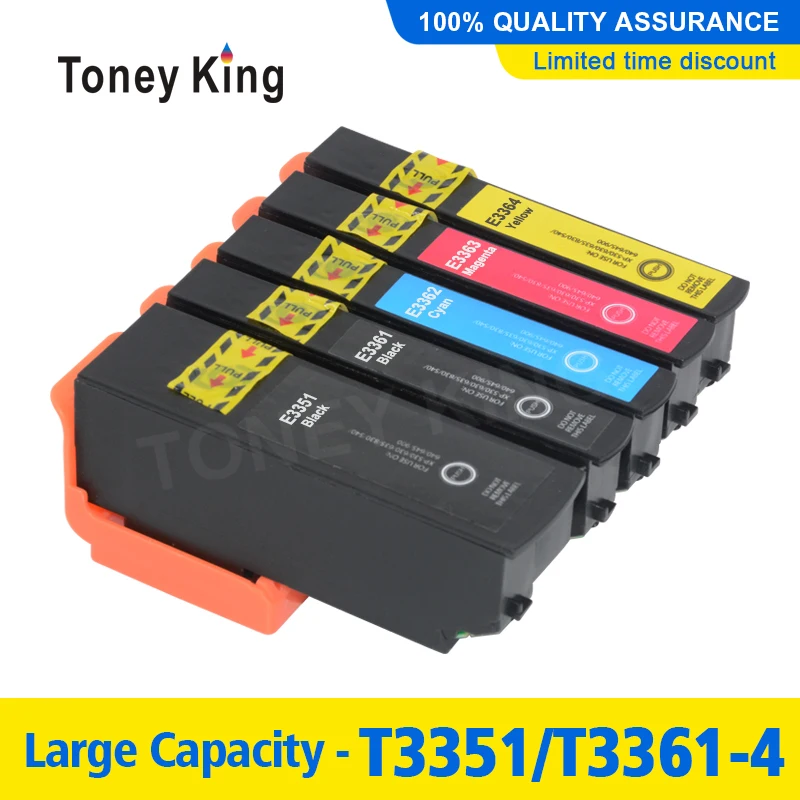 

5 шт./упаковка, картриджи для принтера EPSON T3351 33XL T33