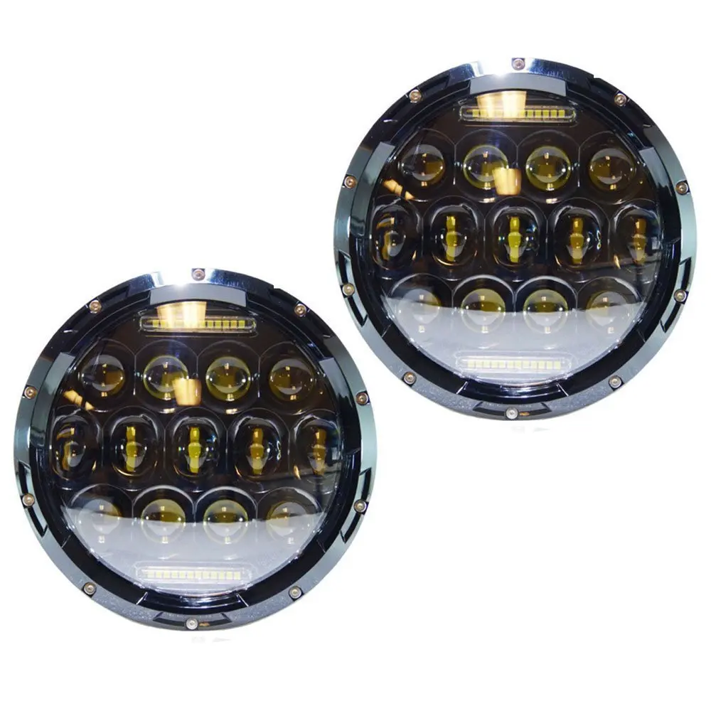 

Promotion ! 1Pair 75W led headlightFor Jeep Wrangler JK CJ LJ 75W Headlight 7inch LED Headlight Hi/ Lo Beam 6000K LED lamp