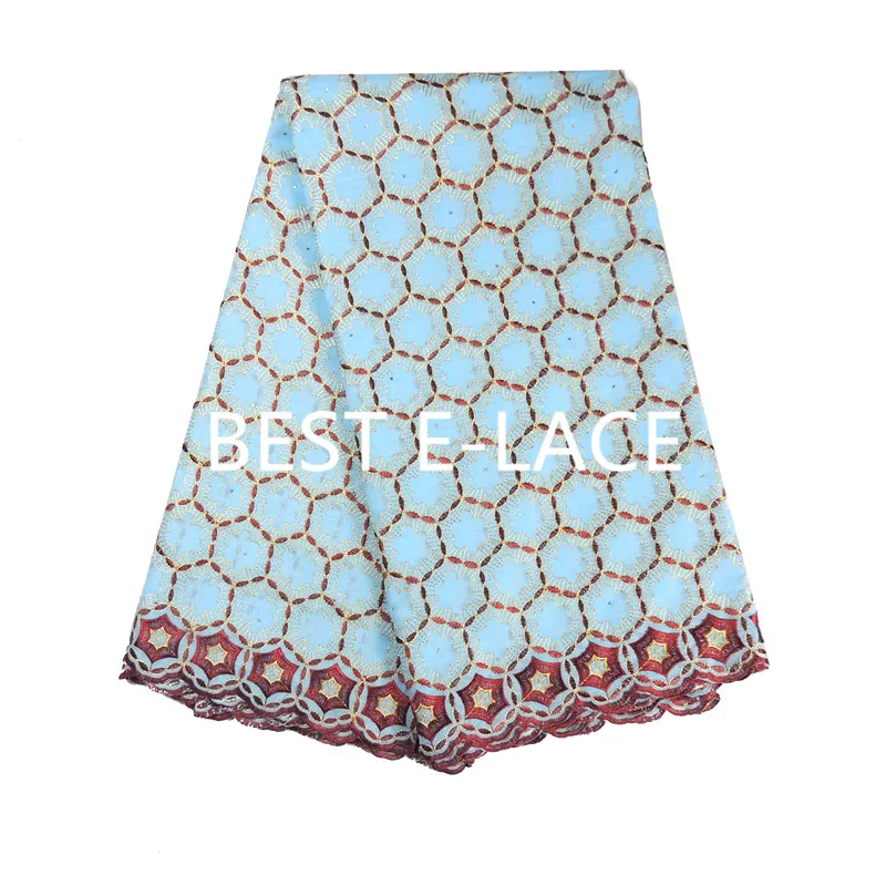 2017 Африканский швейцарский вуаль кружева высокое качество вышитые ткань