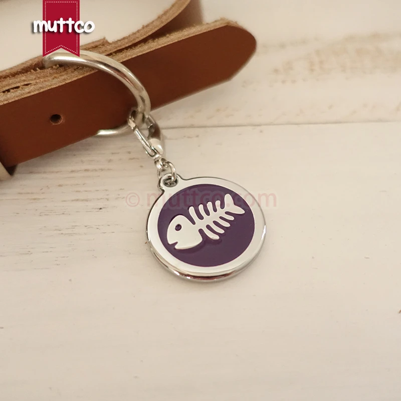 Бесплатная доставка 30 мм рыбья кость печать собака бирки id метки для домашних