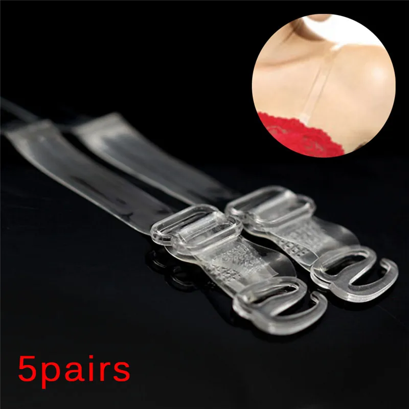 2/5 Pairs Adjustable Practical Transparent Clear Invisible Bra Set Shoulder Straps For Garment Accessories | Женская одежда