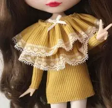 1pcs dress 1 шт. Милая 1/6 Blyth Одежда для кукол Outifts для Barbies, Azone S, Obitsu 24 Куклы Аксессуары для одежды ручной работы - Цвет: 1pcs dress
