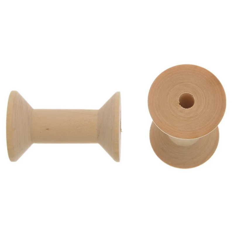 10 шт. Натуральные Цветные деревянные пустые нити катушки Швейные компоненты