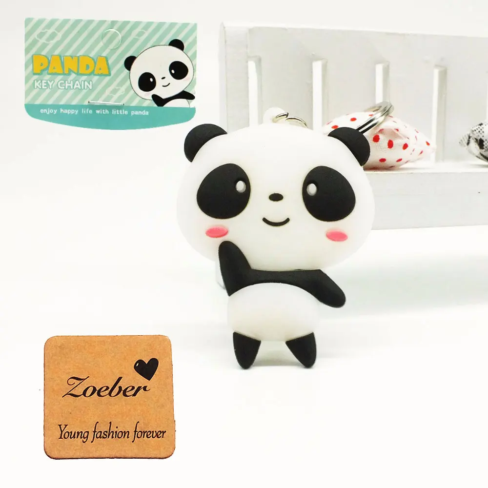 Zoeber оптовая продажа брелок Панда кунг-фу милый аниме Кот Мишка мультяшное лицо