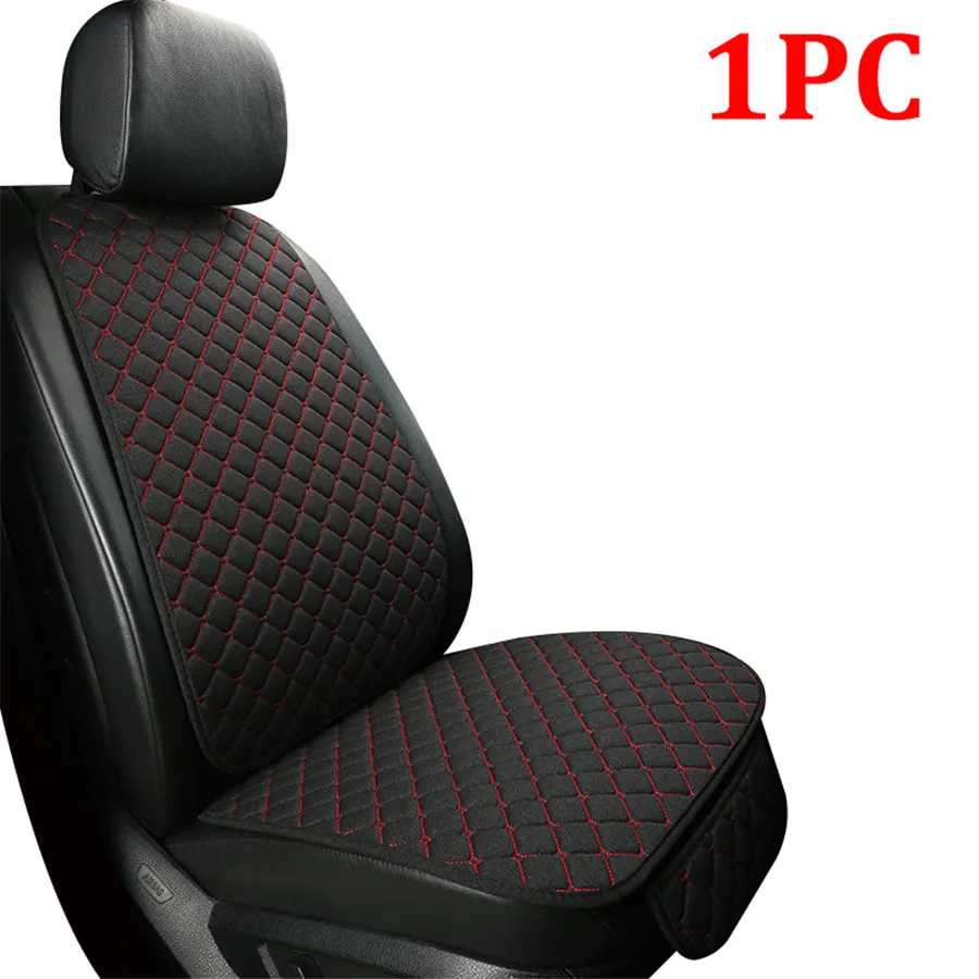 

1pc Linen Car Seat covers Protector Mat Black And Red for Auto Front Car Styling Interior Accessories