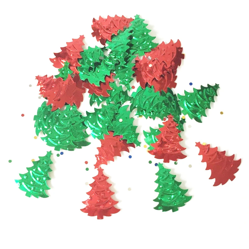 800 шт. красная зеленая фольга в виде дерева|confetti christmas|confetti partyconfetti table decor |