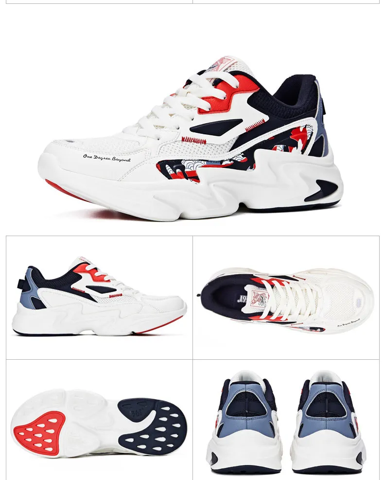 361 degree summer new arrival men's retro running shoes breathable cushion stylish sport sneakers 671936786
