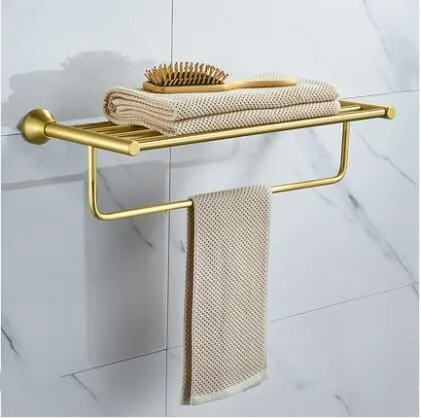 towel rack Золотые аксессуары для ванной комнаты, держатель для полотенец, держатель для полотенец, щетка для унитаза, угловая полка для ванной комнаты, набор аксессуаров для ванной комнаты - Цвет: towel rack