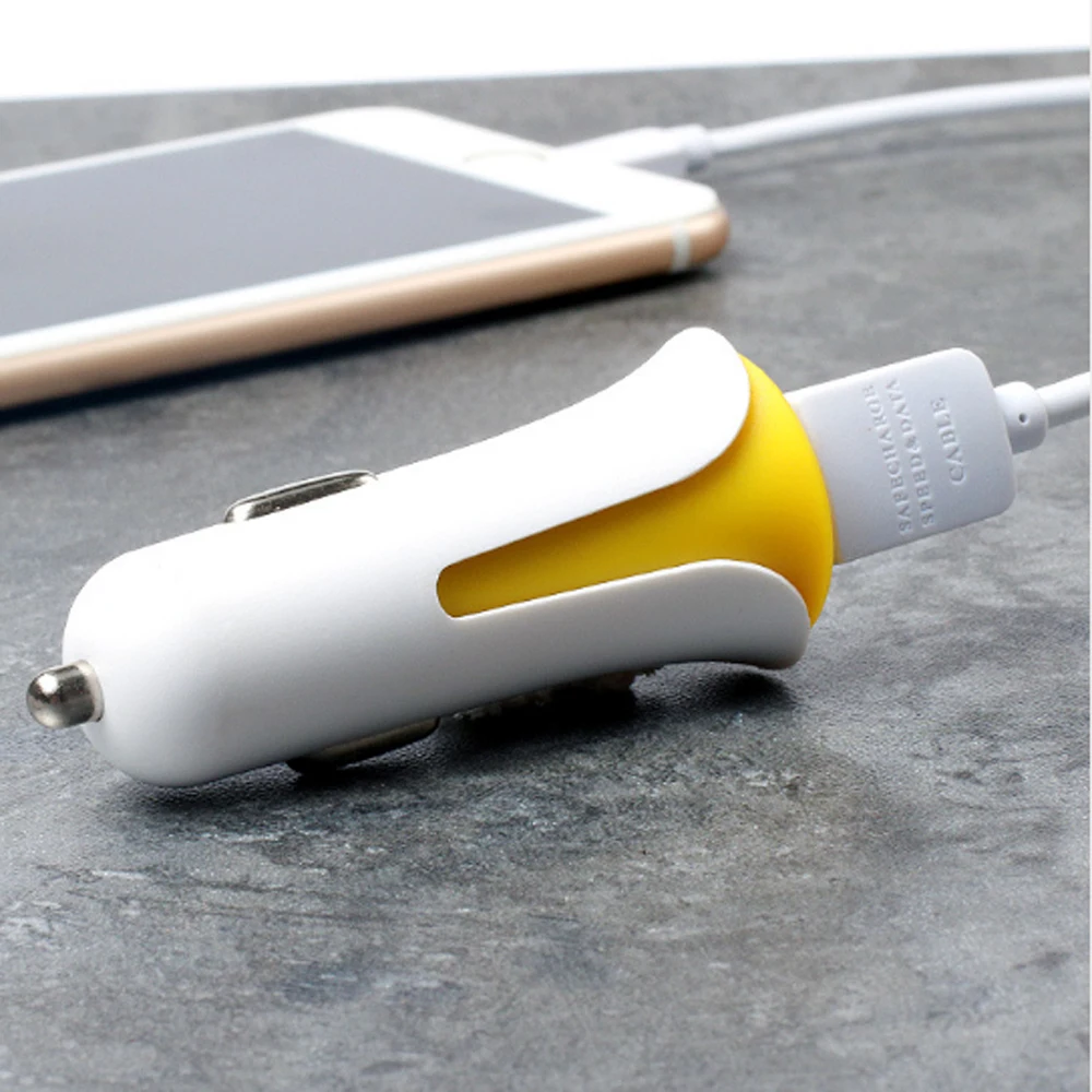 100 шт. в партии RX C06 двойной Переходник USB для зарядки машине 2.1A автомобильное