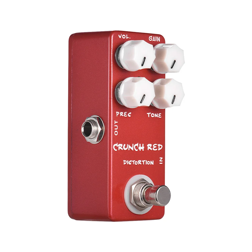 

CRUNCH RED Distortion Guitar Effect Pedal Full Metal Shell True Bypass