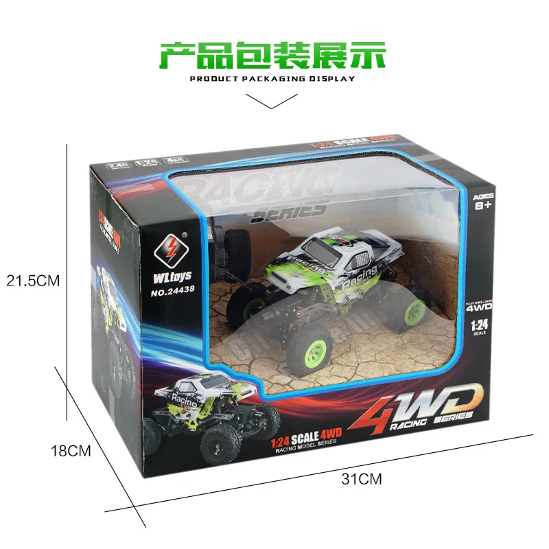 WL Toys 2 4G RC автомобиль 1:24 радио Электрический четырехколесный привод альпинист 24438