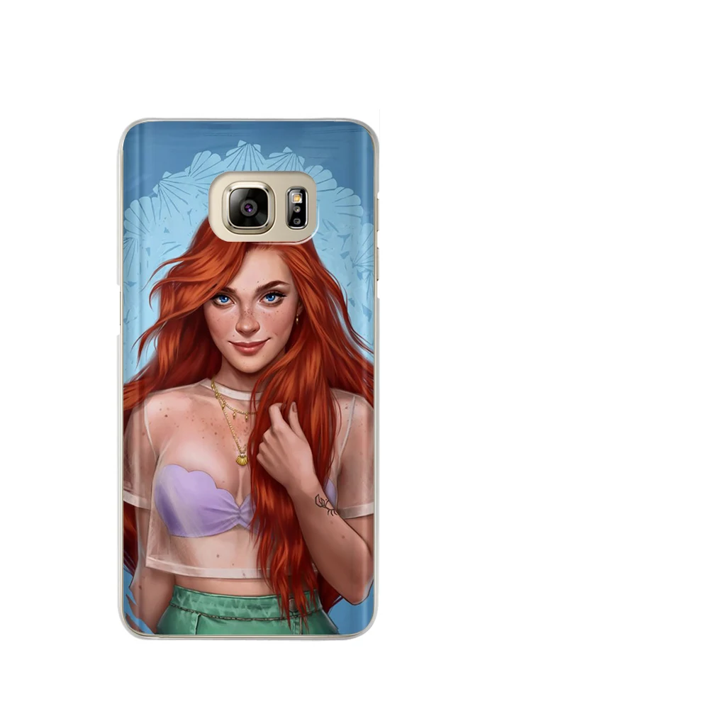 For Samsung Galaxy s8 Case S9 Plus S6 S7 Edge S10 Note 8 9 Silicone Luxury Modern Princess Ariel Belle Tinker Bell Coque Etui |