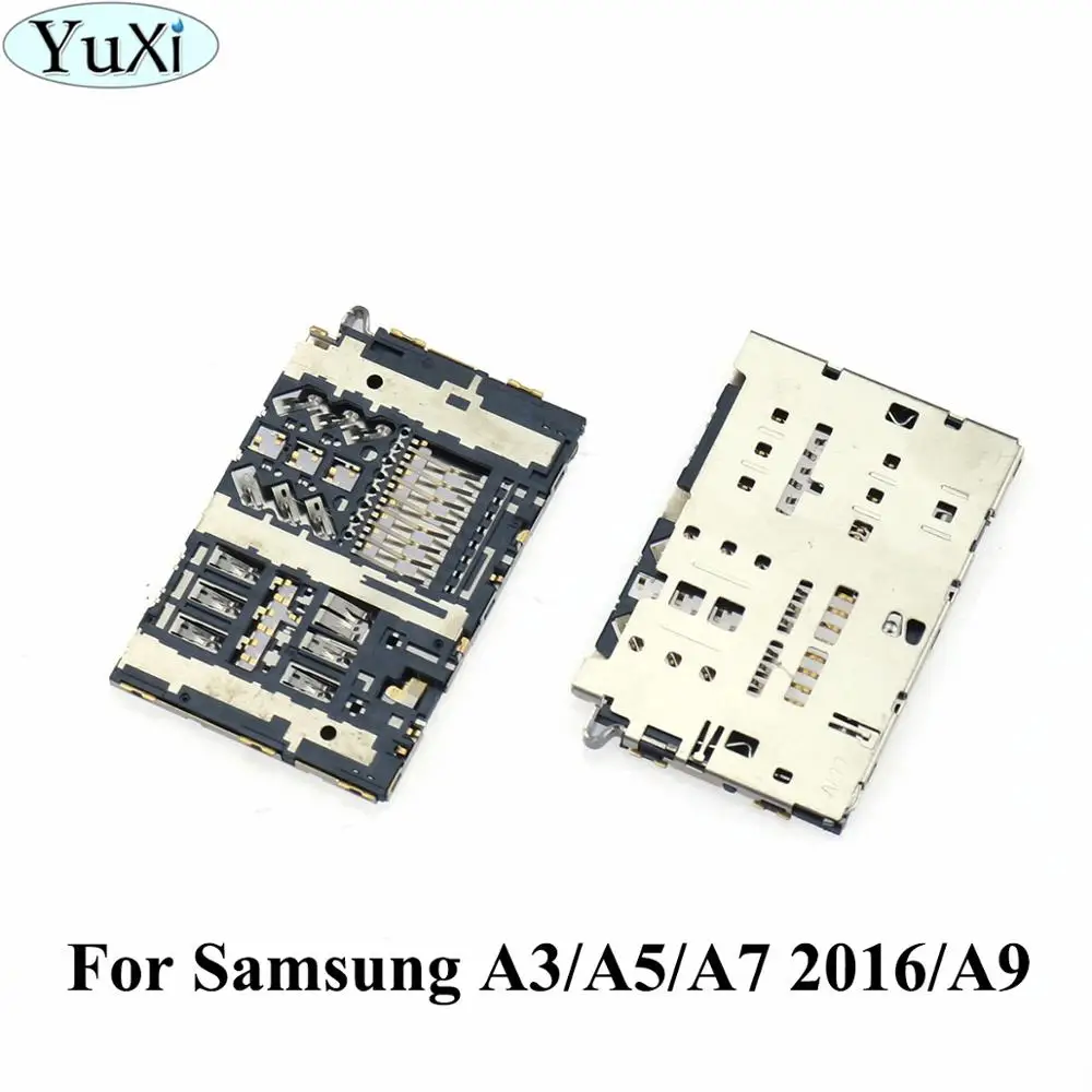 Разъем для устройства чтения SIM карт YuXi разъем держателя лотка samsung Galaxy A3 A5 A7 2017 A320