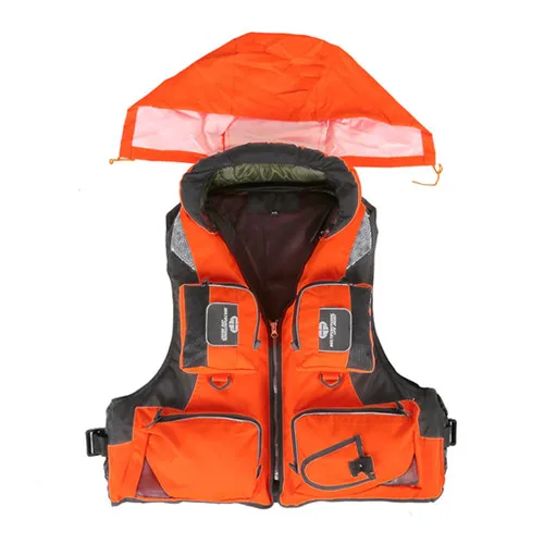 Orange XXL Lixada, спасательный жилет для взрослых, спасательный жилет из полиэстера для рыбалки, спасательный жилет для плавания на лодках, спасательный жилет для водных видов спорта - Цвет: Orange XXL