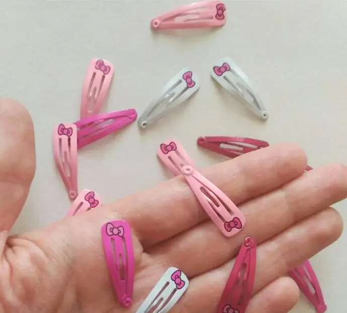 Заколки для волос с маленькой серебристой застежкой 10 шт.|metal snap hair clips|snap clipshair clip |
