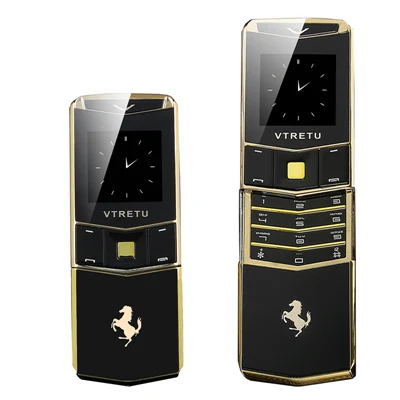 gold Роскошный слайдер для мобильного телефона, металлический корпус, две sim-карты, мобильный телефон, MP3, FM радио, камера, Bluetooth, иврит, русский телефон, V05 - Цвет: gold