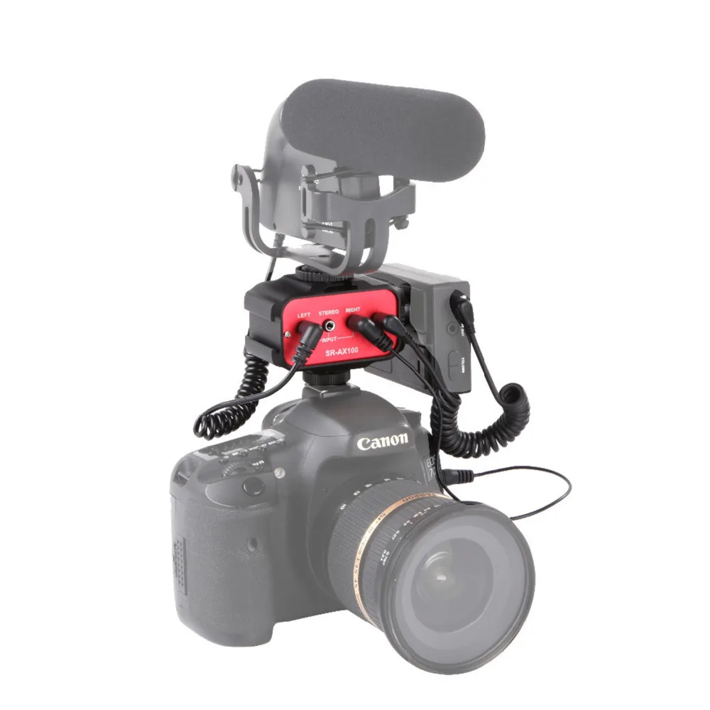 Saramonic SR AX100 Универсальный микрофонный аудио адаптер смеситель со стерео и двойной