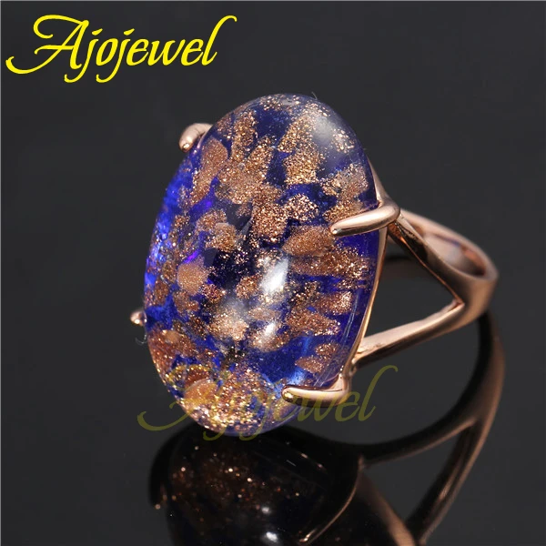 Ajojewel великолепный одиночный большой камень кольцо украшение для ногтей перстень
