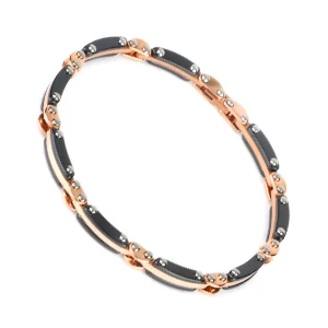 Black Bracelet Дизайн браслет и браслет для женщин цвета розового золота с черно-белым керамическим браслетом ювелирные изделия на День святого Валентина - Окраска металла: Black Bracelet