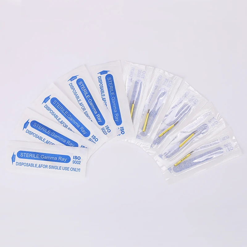 Metal Tattoo Needle R17 Eyebrow Microblading Needles Manual Fog Blade Round 10/50/100pcs Makeup Tools | Красота и здоровье
