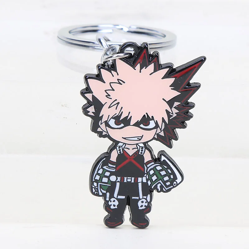 Аниме Мой герой Academy фигурка брелок Boku Lzuku Midoriya Todoroki металлические подвески мой герой ожерелье «Академия» фигурка брелка для ключей игрушки - Цвет: 4 keychain
