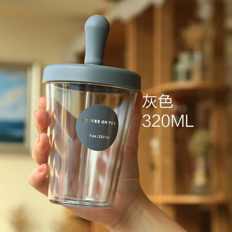 Двойные стенки пластиковые чашки и кружки Bpa бесплатно бутылка для воды с