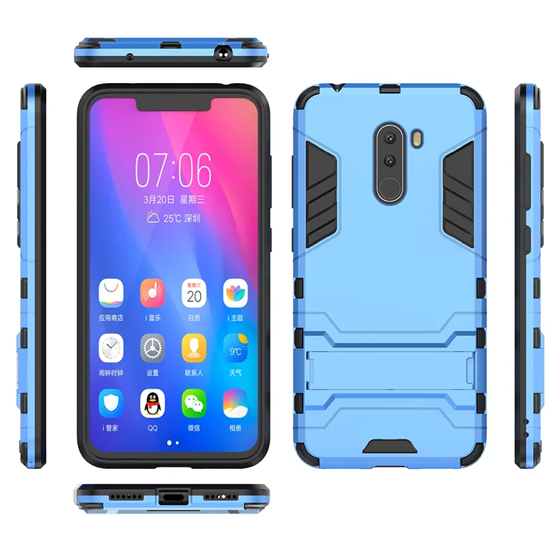 Yuetuo роскошный защитный чехол для xiaomi mi Pocophone poco F1 F 1 Гибридный ударопрочный чехол для телефона из ТПУ Жесткий Чехол для задней панели чехол etui f1