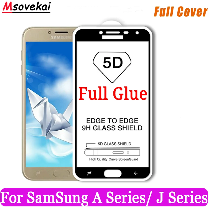 5D 9D полное клеевое закаленное стекло для SAMSUNG Galaxy A3 A5 2017 A7 J2 J5 Prime J3 On6 покрытие