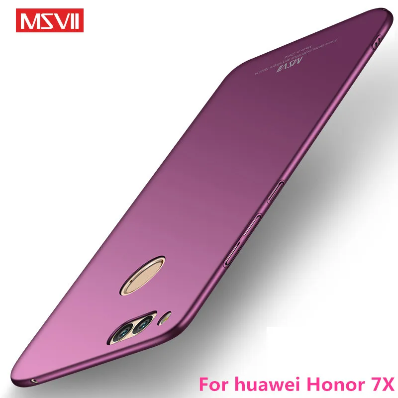 Чехол для Huawei honor 7X case MSVII Brand coque For Honor 7 X slim hard PC Back Cover huawei phone case|Бамперы| |