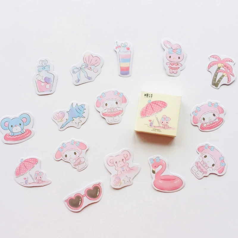 45 листов милый My Melody мультфильм Декоративные наклейки палочка этикетка рука счета ноутбук декор для компьютера
