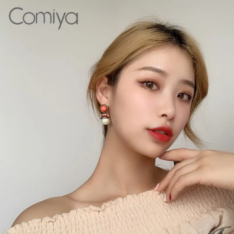 Comiya Висячие серьги корейские Brinco модные ювелирные изделия акриловый круглый