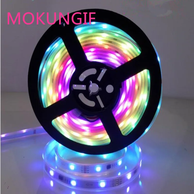 50 м 10X5M WS2818 (обновленная версия WS2811) 5050 RGB Светодиодная лента 30 светодиодов/м 60 DC12V