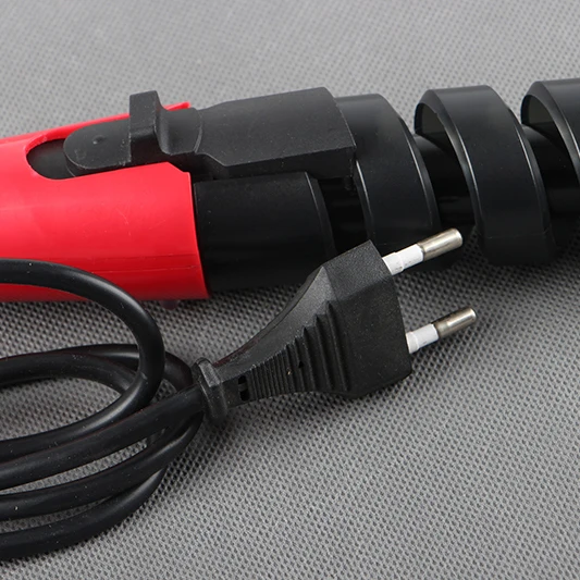 New 2015 Black Red Electric Magic Hair Styling Tool Rizador De Pelo Curler Roller Pro Spiral Curling Iron Wand Curl Styler |
