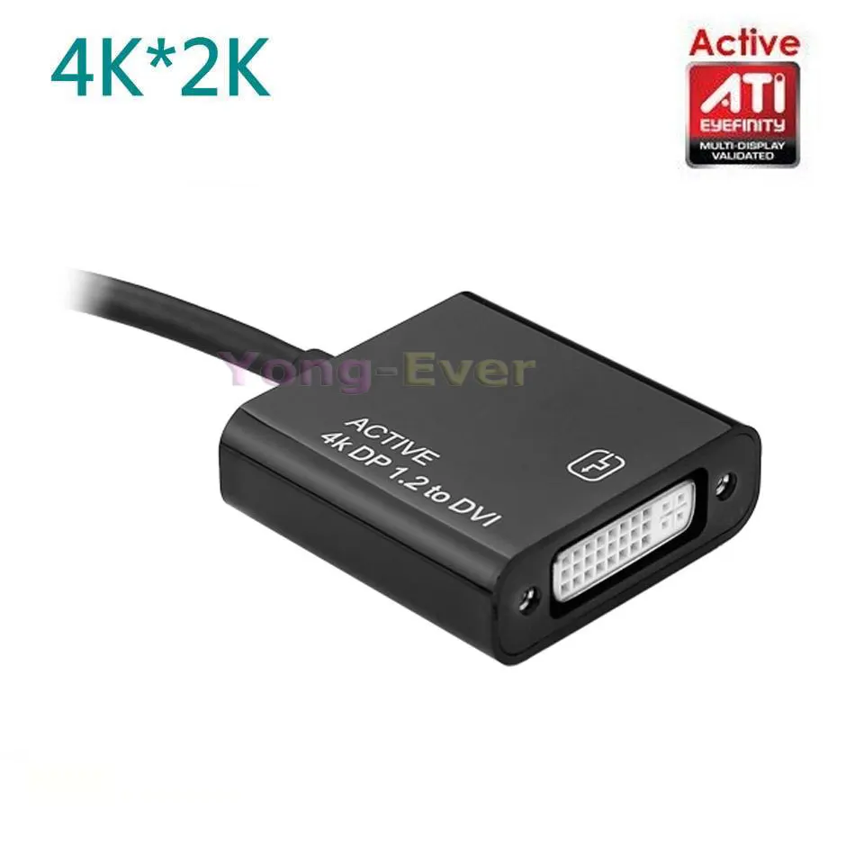 2021 Active ATI Eyefinity HD 4K Mini DP DisplayPort 1 2 папа DVI мама Видео Аудио HDTV адаптер