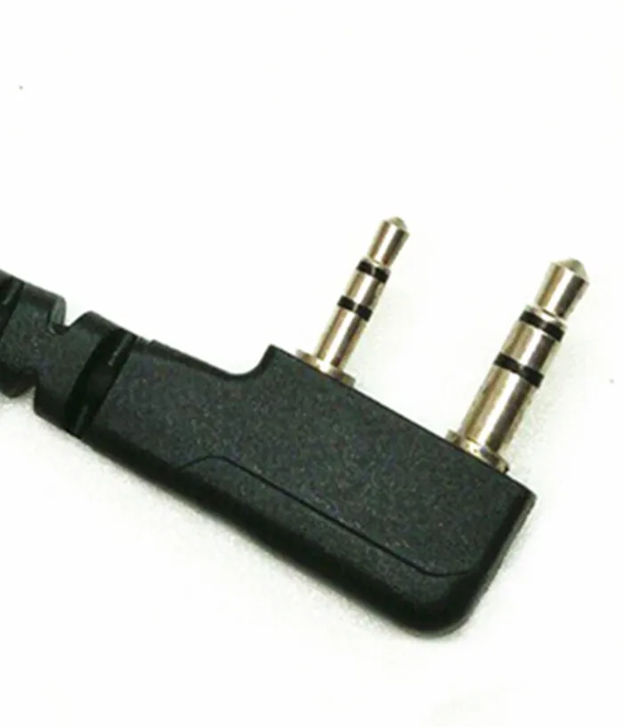5 piezas 2pin K Пуэрто ушной раковины ptt mic auriculares для портативный портативная рация baofeng