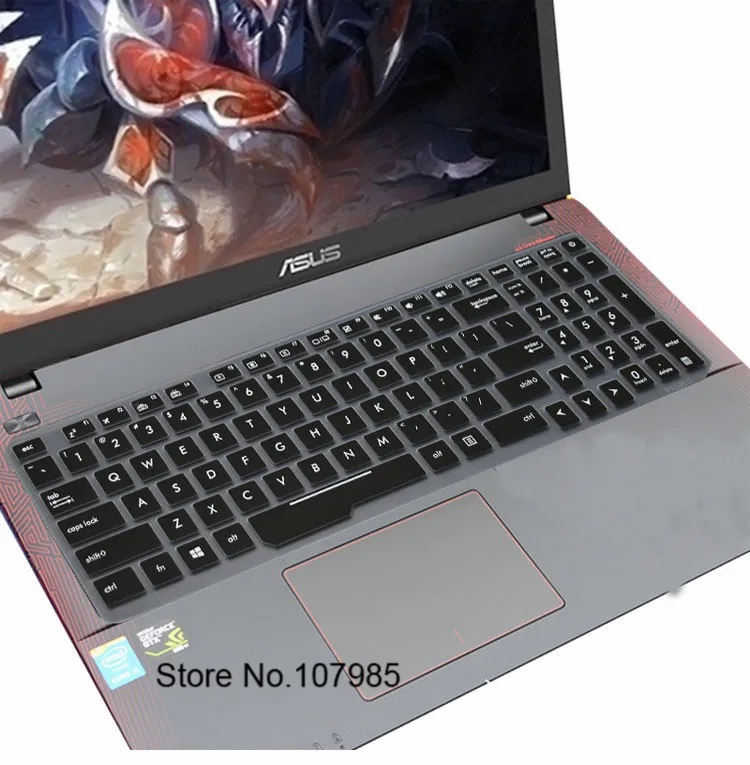 15,6 дюйма Силиконовая клавиатура для ноутбука Защитная крышка для Asus Rog FX73VD KX53VE FX53VD ZX53VE ZX73VD GL553 FX553 ZX53VD GL553vw - Цвет: Black