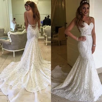 new backless berta bridal gowns mermaid 2021 full lace wedding dresses sweetheart neck sleeveless long vintage lace