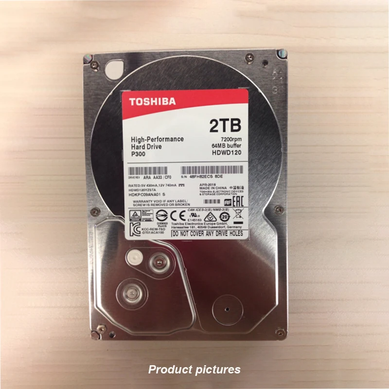 Оригинальный внутренний жесткий диск Toshiba HDWD120AZSTA 2 ТБ 3 5 дюйма SATA 0 7200 об/мин 64 Мб