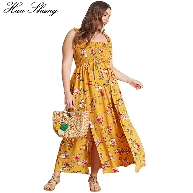 Женское летнее платье без бретелек желтое богемное Платье макси с высокой талией