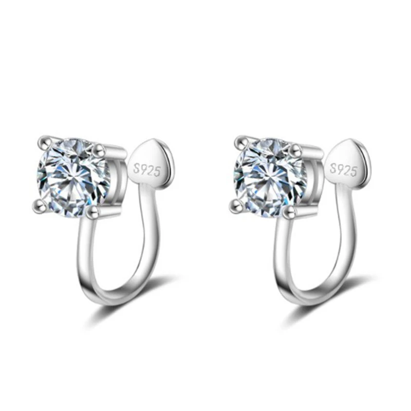 

Hot Clip Earing Boucle D'oreille Bijoux Zircon Ear Cuff Earrings For Women Wedding Sterling 925 Silver Jewelry Oorbellen