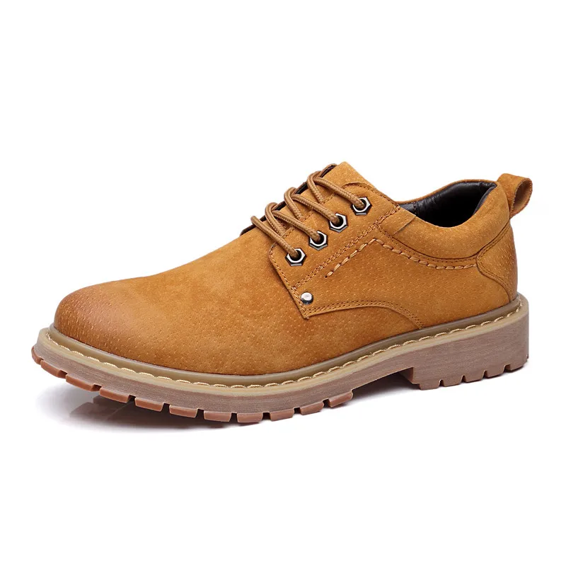Men Casual Leather Shoes Martins Work Safety Winter Waterproof Ankle Botas | Обувь