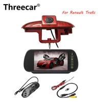 threecar car brake light rear view camera for renault trafic2001 2014 reverse camera backup camera hd night vision waterproof