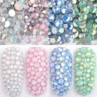 1 упаковка разноцветных кристальных стеклянных драгоценных камней разных размеров SS4-SS20 с плоским дном для самостоятельного изготовления УФ-геля 3D украшения для ногтей