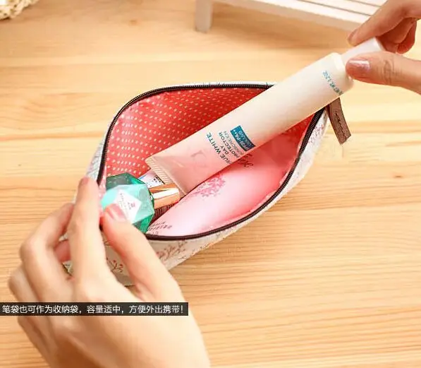 Пенал тканевый с цветочным рисунком для девочек и женщин|canvas pencil case|pencil casepencil bag