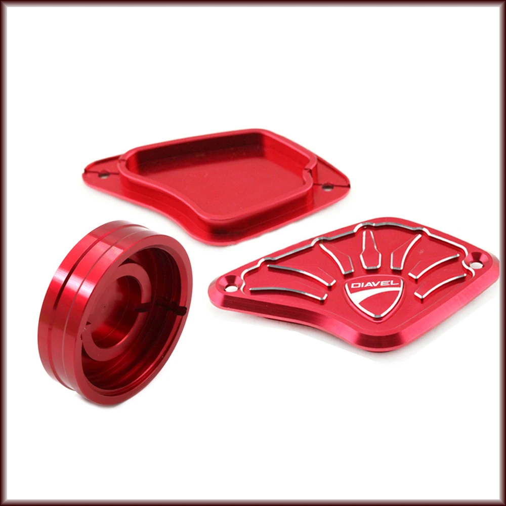 Front Rear Brake Clutch Reservoir Cover For DUCATI Diavel 2011-2015 2014 2013 Motorcycle Accessories Oil Fluid Cap | Автомобили и