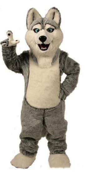 

High quality Wolf mascot costumes halloween dog mascot character holiday Head fancy party costume adult size birthday