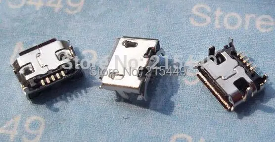 Micro 5pin usb connector 6.6 distance 100pcs/lot for many mobile and tablet repair parts | Обустройство дома