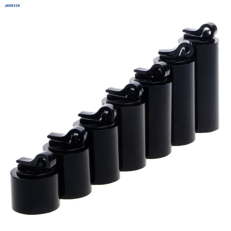

JAVRICK 7Pcs/Set Black Acrylic Finger Ring Display Stand Holder Jewelry Showcase Decor