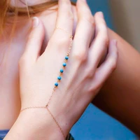 simple beads chain charm finger bracelets bohemian adjustable handmade string gold silver color bracelets for women
